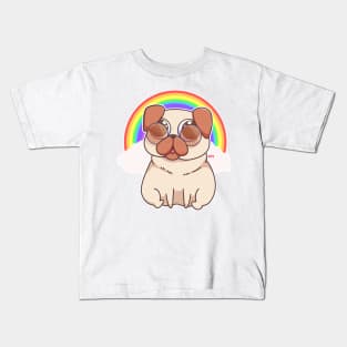 Cute Pug -  The Glasses Dog Kids T-Shirt